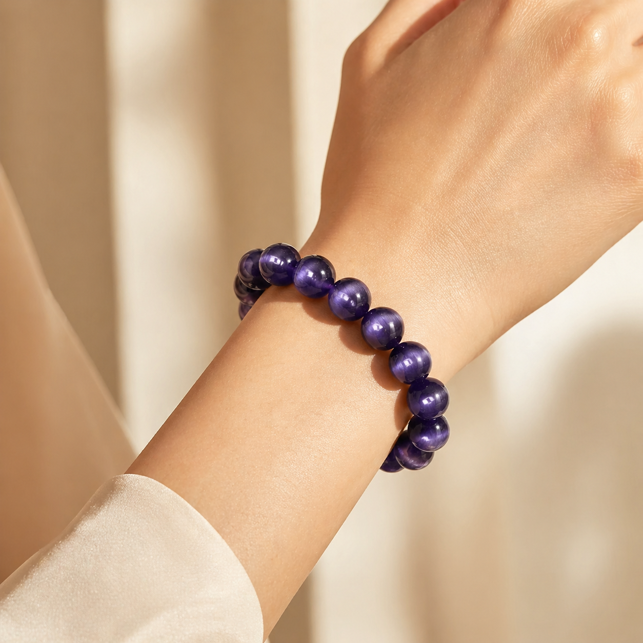 Purple Crystal Bracelet – Luck & Positive Energy