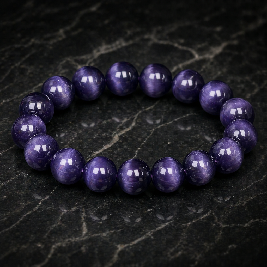 Purple Crystal Bracelet – Luck & Positive Energy
