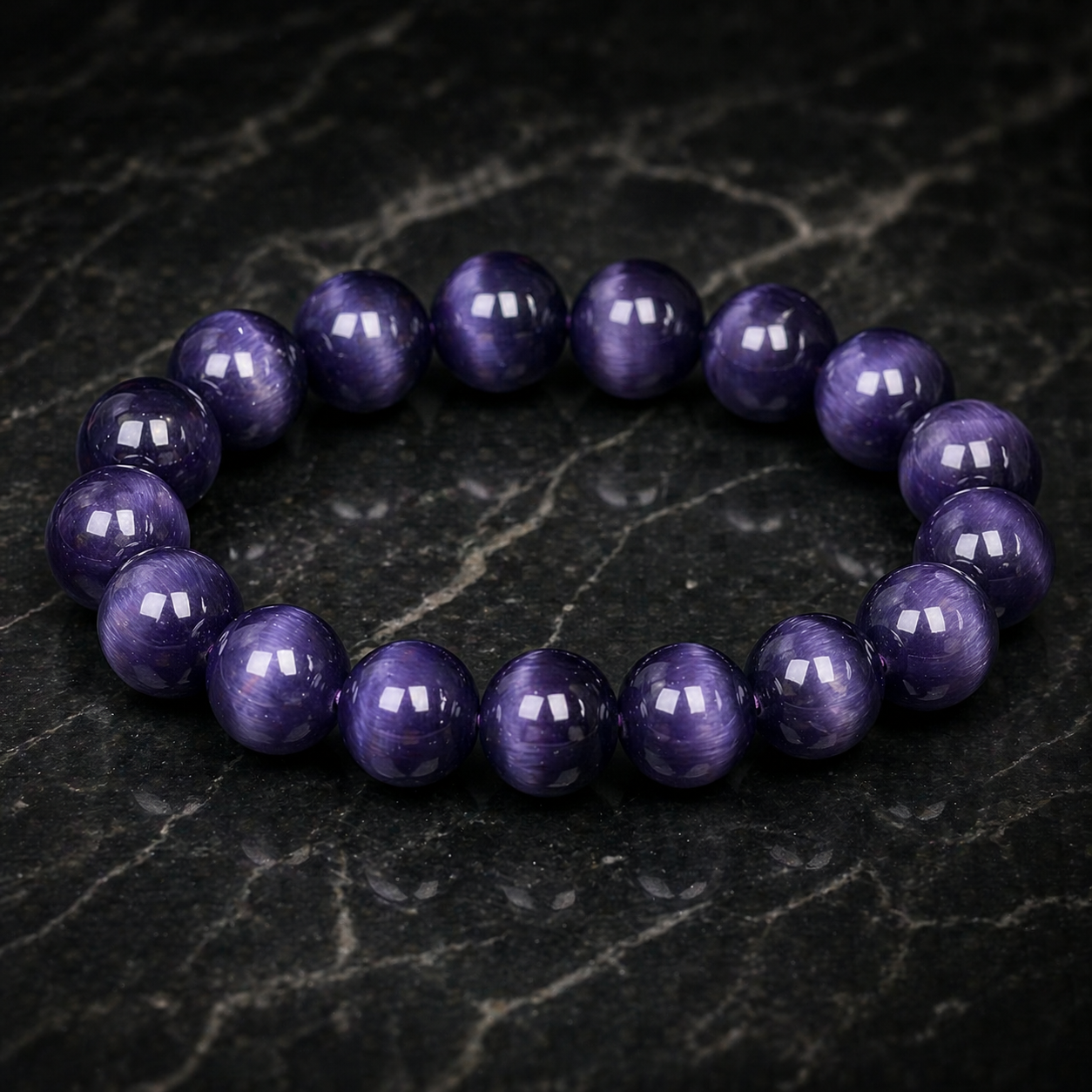 Purple Crystal Bracelet – Luck & Positive Energy