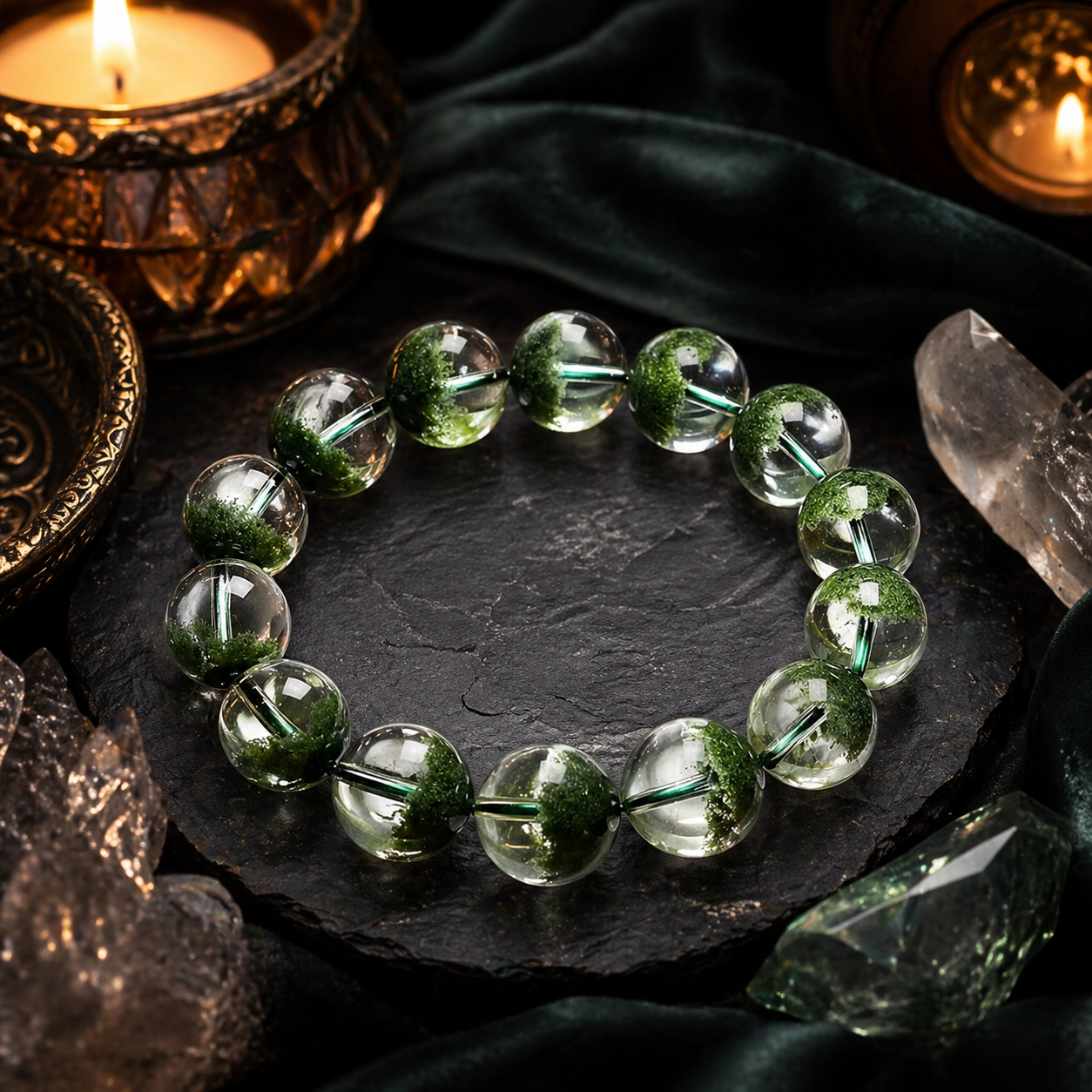 Green Phantom Quartz Bracelet – Wealth, Growth & Abundance Energy