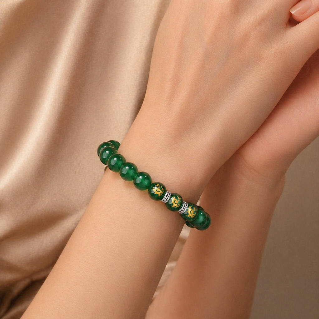 Green Crystal Wealth Bracelet – Prosperity & Abundance Energy