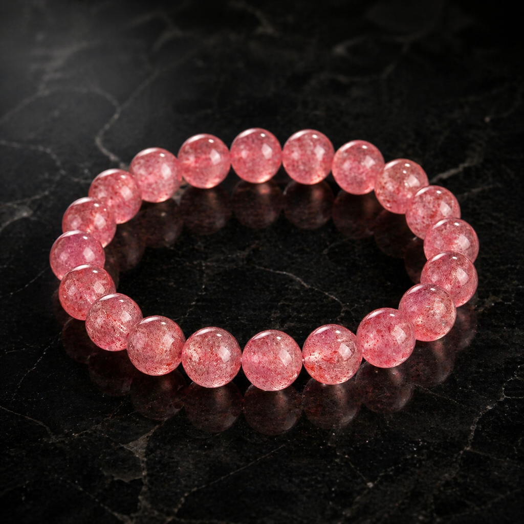 Pink Strawberry Quartz Bracelet – Love & Attraction Energy
