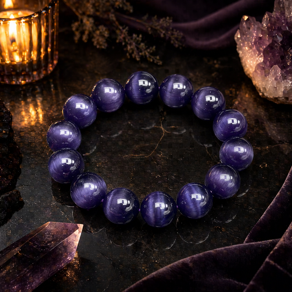 Purple Crystal Bracelet – Luck & Positive Energy