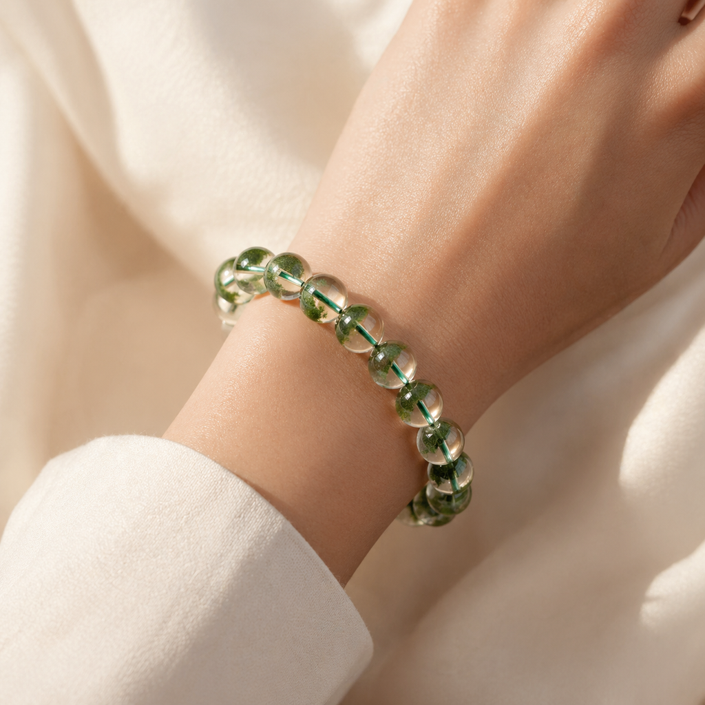 Green Phantom Quartz Bracelet – Wealth, Growth & Abundance Energy