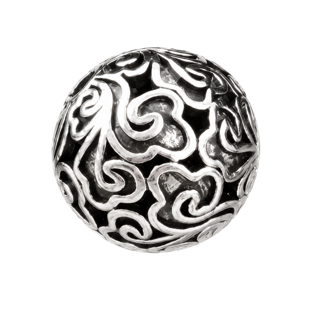 acc-Antique Silver Filigree Bead