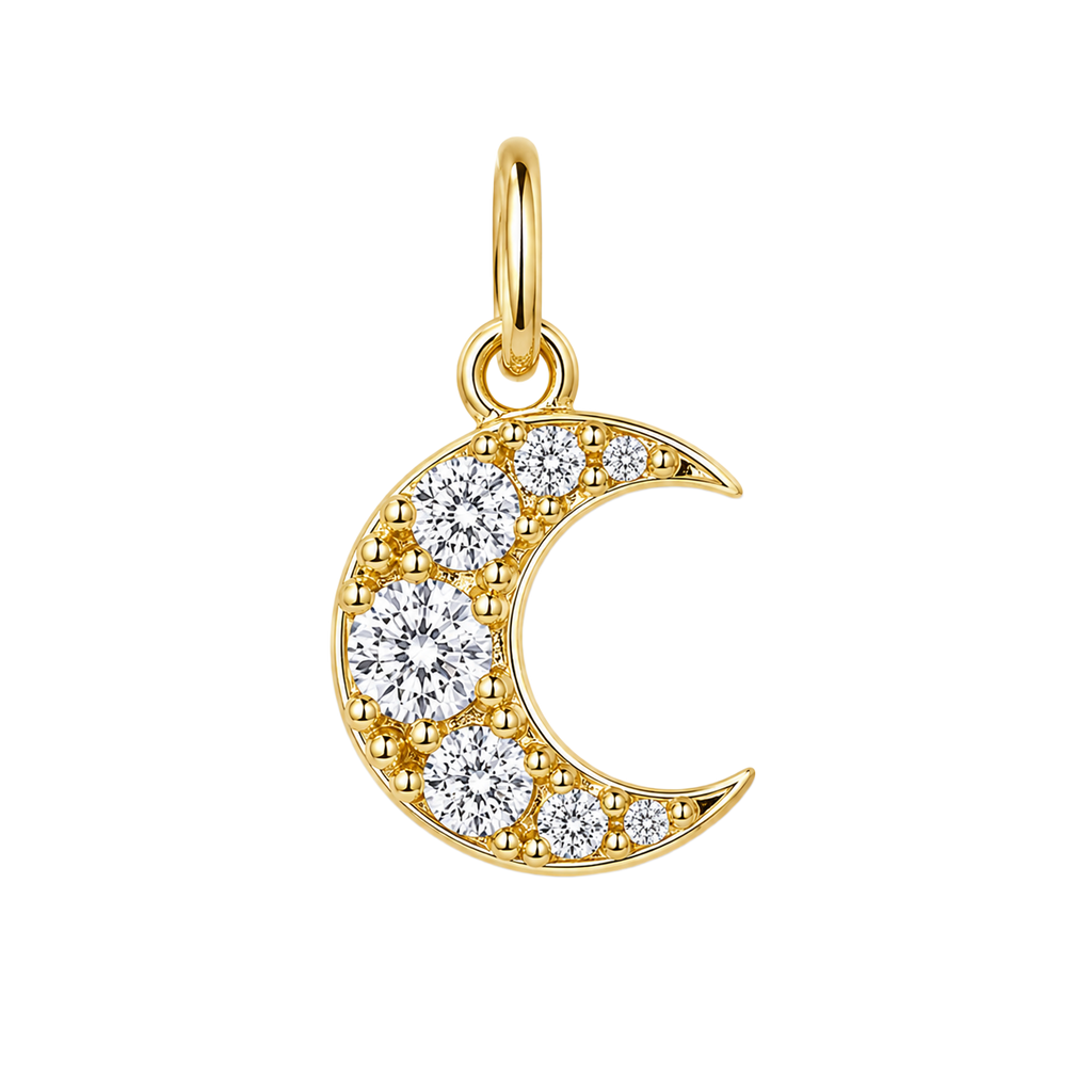 acc-Pave Crescent Moon Charm