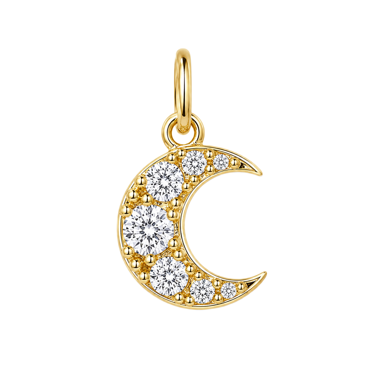 acc-Pave Crescent Moon Charm