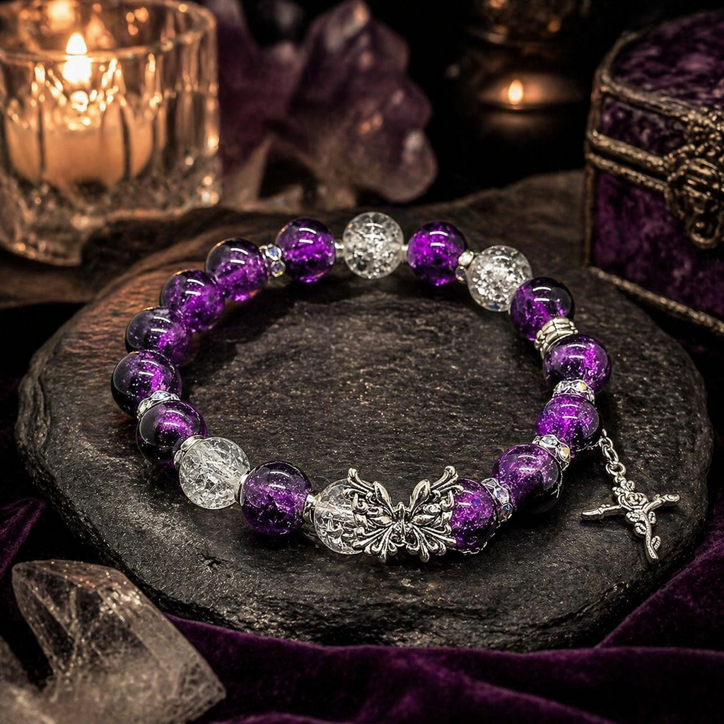 Amethyst Butterfly Bracelet – Luck & Positive Energy